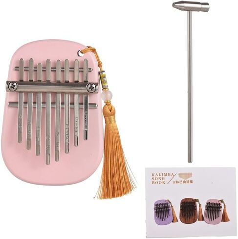 بيانو إبهام كاليمبا من خشب سبيلي - بيانو صغير محمول مع ملاحظات منقوشة للمبتدئين ومحبي الموسيقى، آلة موسيقية محمولة (أرجواني) in Kuwait