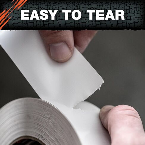 T-REX Tape Heavy Duty Duct Tape with UV Resistant & Waterproof Backing for Ferociously Strong Repairs, 1.88" x 50 yd, White, 1 Roll in Saudi Arabia