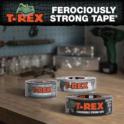 T-REX Tape Heavy Duty Duct Tape with UV Resistant & Waterproof Backing for Ferociously Strong Repairs, 1.88" x 50 yd, White, 1 Roll in Saudi Arabia