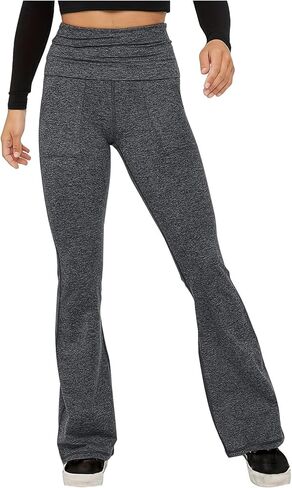 JOAU Women's Flare Yoga Pants with Pockets Tummy Control Fold Over High Waist Bootcut Legging Stretchy Workout Gym Leggings in Kuwait