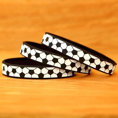 3 Soccer Silicone Wristband Sports Bracelets in Saudi Arabia