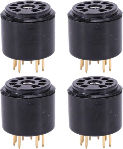 4 قطعة B9A 9Pin أنبوب المقبس اختبار التوقف الباكليت ل 12ax7 ECC82 6922 5670 ECC88 6DJ8 12AU7 مكبر للصوت الصوت حماية أنبوب دبوس المقبس حفظ in Saudi Arabia