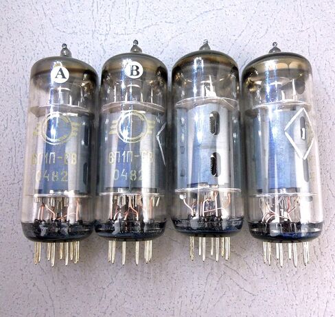 Riverstone Audio 6P1P-EV (6П1П-EB) NOS رباعي متطابق تم اختباره (4 قطع) - ترقية للأنابيب المفرغة ذات 9 سنون 6P1 و6P1P - رباعية من الدرجة البلاتينية، 6P1P-EV (6П1П-EB) in Kuwait