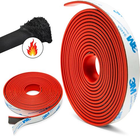 أشرطة شريط مانع تسرب الدخان المنتفخة 3M - شرائط أبواب مقاومة للحريق مرنة قابلة للتمدد - شريط 9 أقدام من الجرافيت والمواد المطاطية المركبة - شريط ختم حشية المدخن للنوافذ المقاومة للحريق والأبواب الفولاذية أو المزلقة in Kuwait