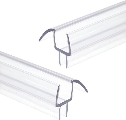 KC Hardware Frameless Shower Door Bottom Seal Strip with Drip Rail - Shower Door Seal Sweep for 3/8 Inch Thick Glass - Acts as a Leak Guard to Prevent Water Leaks - 36 Inch - Ultra Clear - Pack of 1 in Saudi Arabia