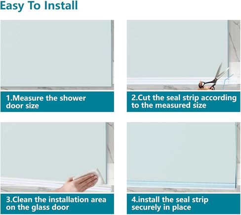 Shower Door Seal Strip Kits Set of 3 Polycarbonate Include 2 PCS 76" Side Seals and 1 PCS 36" Bottom Seal for 3/8"(10mm) Thick Glass in Saudi Arabia