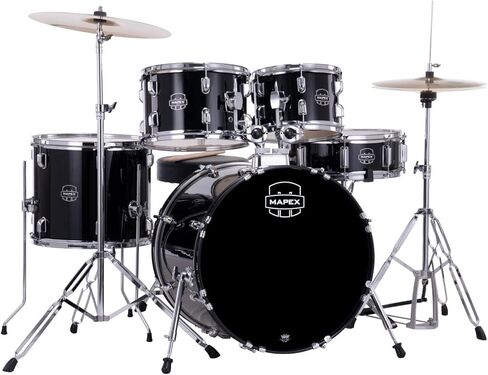 MAPEX CM5294FTCDK Comet Series Drum Set, Standard Size, Dark Black in Saudi Arabia