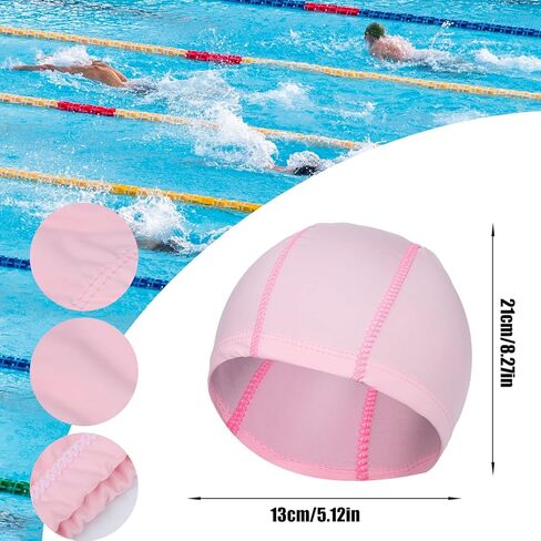 3pcs Elastic Swim Caps, Swimming Caps Bathing Caps Unisex Swim Caps for Adults Women Men Comfortable Non-Slip Swimming Pool Cap for Long and Short Hair in Saudi Arabia