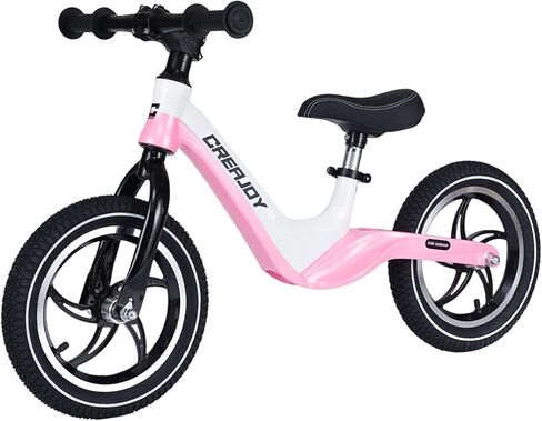 12" Balance Bike for Kids 3-6 Years Old, Bicolored Magnesium Alloy Frame, Alumimum Alloy Wheel Hub and Comfortable Inflatable Tires in Kuwait