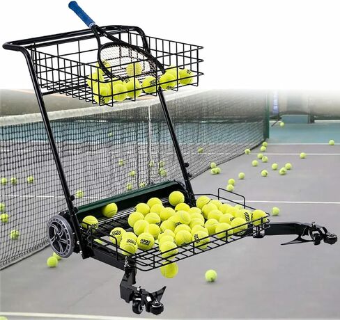Tennis Ball Collectors,Automatic Tennis Ball Pick Up Cart,Tennis Ball Automatic Picking Machine,Holds Up to 290 Tennis Balls,for Various Tennis Courts in Saudi Arabia