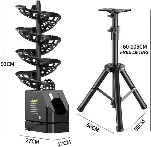 Smart Tennis Ball Machine, Automatic Tennis Launcher, Holds About 33 Balls, with Remote Control, 60-105CM Adjustable Tripod, Portable Tennis Launcher, for Practice and Training in Saudi Arabia