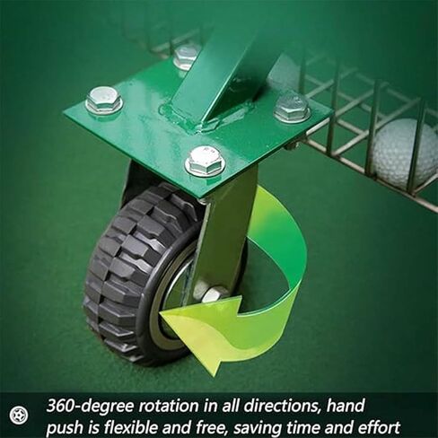 آلة التقاط كرات الجولف، تصميم دوار للدفع اليدوي، التقاط تلقائي، سعة كبيرة 13 قناة، عجلات دوران 360 درجة لأداة التدريب على الالتقاط والتخزين in Kuwait