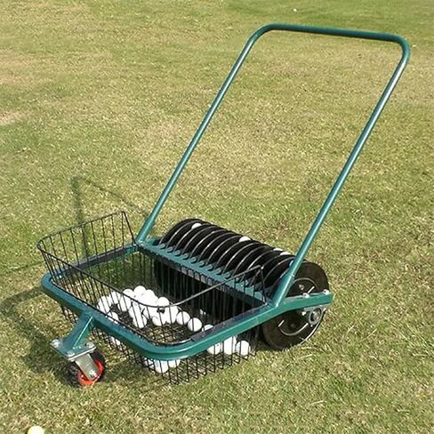 آلة التقاط كرات الجولف، تصميم دوار للدفع اليدوي، التقاط تلقائي، سعة كبيرة 13 قناة، عجلات دوران 360 درجة لأداة التدريب على الالتقاط والتخزين in Kuwait