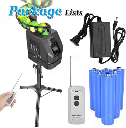 Tennis Ball Tosser with Oscillating Base, Adjustable Speed & Height, Auto Swing Launch Port, 5200mAh Powered, Suitable for All Skill Levels in Saudi Arabia