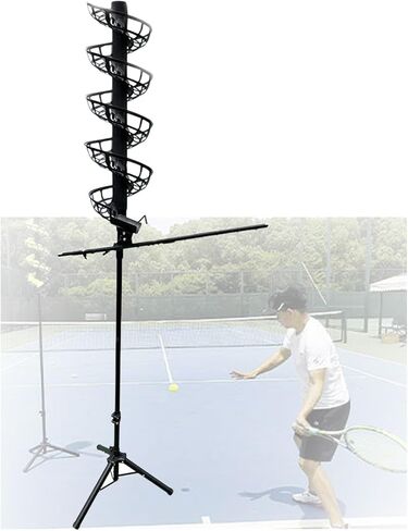 Tennis Ball Machine,137 to 187cm Adjustable Height,Home Non Electric Training Accessories, for Field Stadium(with Extra Track) in Saudi Arabia