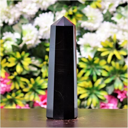 1 قطعة 350-500 جرام عمود التورمالين الأسود برج حجر الكوارتز الكريستال in Kuwait