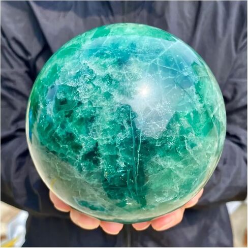 1 قطعة 900-1000 جرام كرات الفلوريت الأخضر خام الكوارتز الكريستال in Kuwait