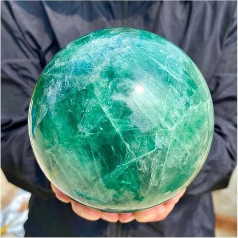 1 قطعة 900-1000 جرام كرات الفلوريت الأخضر خام الكوارتز الكريستال in Kuwait