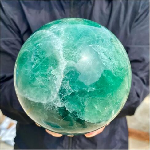 1 قطعة 900-1000 جرام كرات الفلوريت الأخضر خام الكوارتز الكريستال in Kuwait