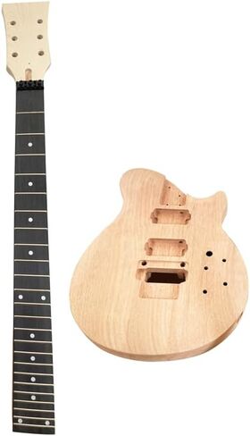 مجموعة جيتار كهربائي للمبتدئين مكونة من 6 أوتار مصنوعة من خشب الماهوجني ورقبة خشب القيقب الصلب ولوحة أصابع من خشب الورد قم ببناء جيتارك الخاص. in Kuwait