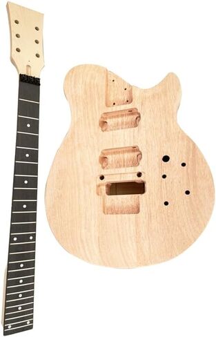 مجموعة جيتار كهربائي للمبتدئين مكونة من 6 أوتار مصنوعة من خشب الماهوجني ورقبة خشب القيقب الصلب ولوحة أصابع من خشب الورد قم ببناء جيتارك الخاص. in Kuwait