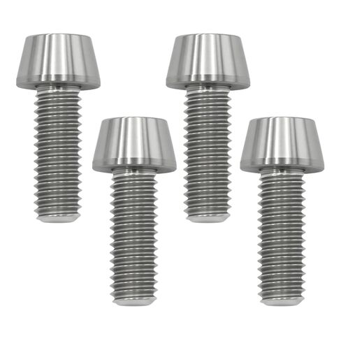 مسامير تيتانيوم M6X20 - تصميم خفيف الوزن | مثالية للبيئات الرطبة/المالحة، براغي سداسية لأداء الدراجات النارية/الدراجة باستخدام الحاسب الآلي/أجزاء الفضاء الجوي (4 قطع، لون طبيعي) in Kuwait