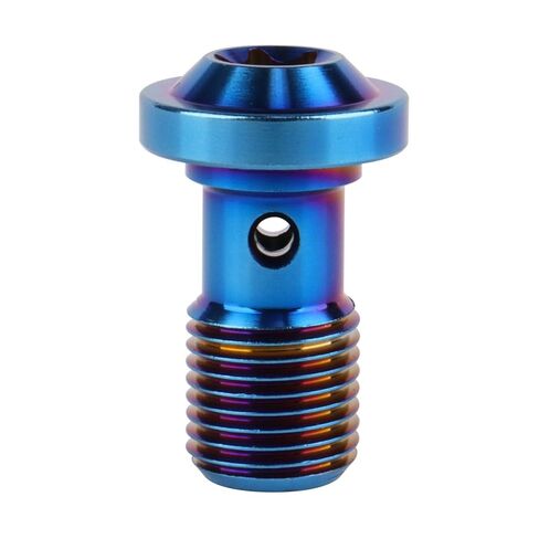 Titanium Banjo Bolts, M10x20mm, 1.0-1.25 Pitch, Torx Head, Brake Fitting Adapter Screw (Black, M10x1.0 Pitch) in Saudi Arabia