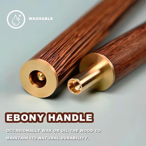 مكنسة زاوية خشبية - مكانس مدمجة بمقبض خشبي مقاس 44.8 بوصة للمطبخ الداخلي - شعيرات PP ناعمة، مكنسة كنس متينة in Kuwait