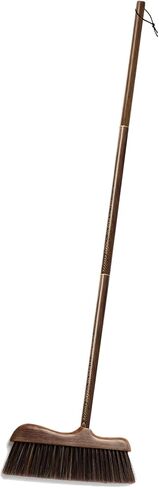 مكنسة زاوية خشبية - مكانس مدمجة بمقبض خشبي مقاس 44.8 بوصة للمطبخ الداخلي - شعيرات PP ناعمة، مكنسة كنس متينة in Kuwait