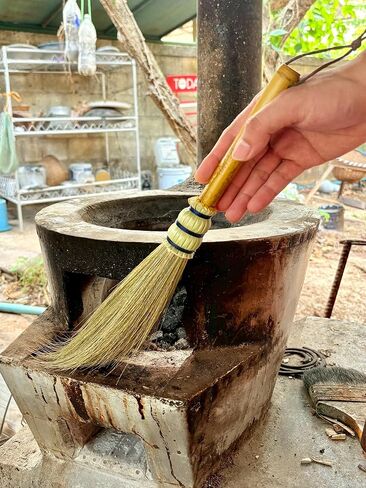 Handmade Broom Bamboo Stick Handle Duster Brush,Natural Grass, Whisk Broom,Cleaning for Home and Office,16 Inch in Kuwait