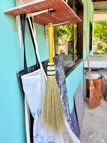 Handmade Broom Bamboo Stick Handle Duster Brush,Natural Grass, Whisk Broom,Cleaning for Home and Office,16 Inch in Kuwait