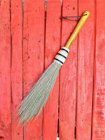 Handmade Broom Bamboo Stick Handle Duster Brush,Natural Grass, Whisk Broom,Cleaning for Home and Office,16 Inch in Kuwait