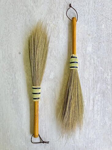 Handmade Broom Bamboo Stick Handle Duster Brush,Natural Grass, Whisk Broom,Cleaning for Home and Office,16 Inch in Kuwait