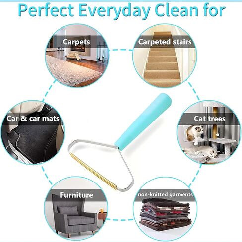 Pet Hair Removal Carpet Rake, 2-in-1 Pet Hair Removal Tool with Water Brush, Adjustable Handle, Dog and Cat Brush and Scraper, Suitable for Carpets, Floor Mats, Sofas, Furniture and Car Interiors in Saudi Arabia