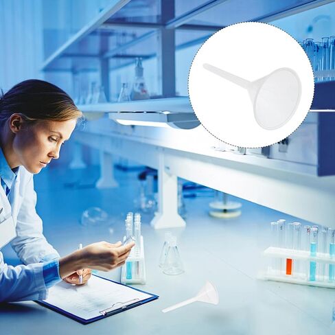 VALICLUD 10 قطعة 75 مللي متر مختبر البلاستيك قمع مثلث ملء قمع العلمية مرشح Pp لنقل السائل قارورة ومعالجة المسحوق in Kuwait