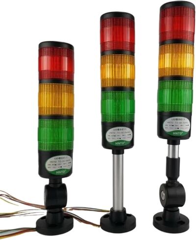 Safety Stack Lamp Industrial 3layer Black True LED Signal Tower Caution Light Alarm Lamp Foldable Warning Light for Machine(3 Layer Z Type) in Saudi Arabia