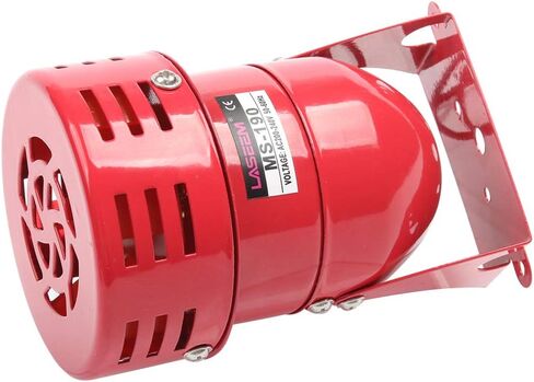 220VAC 110VAC 12VDC 24VDC Red Mini Metal Motor Siren Industrial Alarm Sound Electrical Guard Against Theft MS-190(AC 220V) in Kuwait
