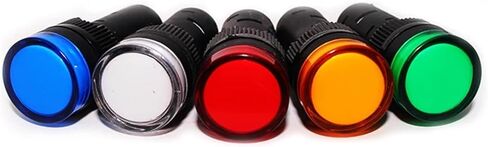 16 مللي متر لوحة جبل إشارة الطاقة مؤشر Led ضوء أزرق أخضر أحمر أبيض أصفر مصباح دليلي التيار المتناوب/تيار مستمر 12 فولت/24 فولت/220 فولت مصباح تحذير الإشارة (220 فولت أخضر) in Kuwait