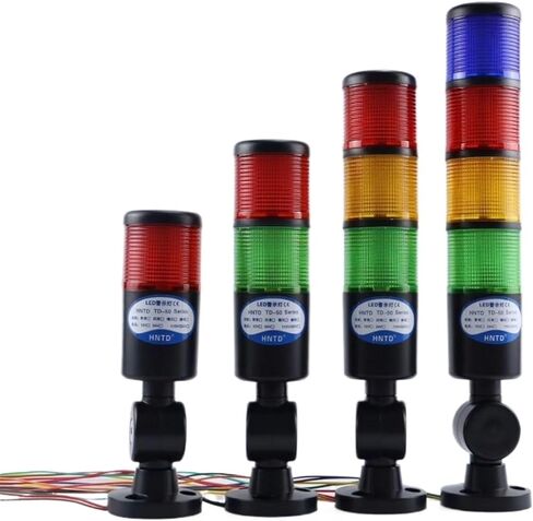 Black Shell 24V Industrial Signal Tower Safety Stack Alarm Light Led Multilayer Foldable Buzzer Caution Warning Lamp ForMachine(1 Stack no Buzzer) in Saudi Arabia