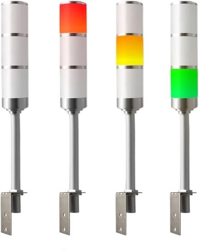 ضوء كومة صناعي متعدد الطبقات من الألومنيوم عالي الجودة 3 طبقات L قضيب LED إشارة برج إنذار تحذير ضوء أمان للآلات (12 فولت أسود) in Saudi Arabia