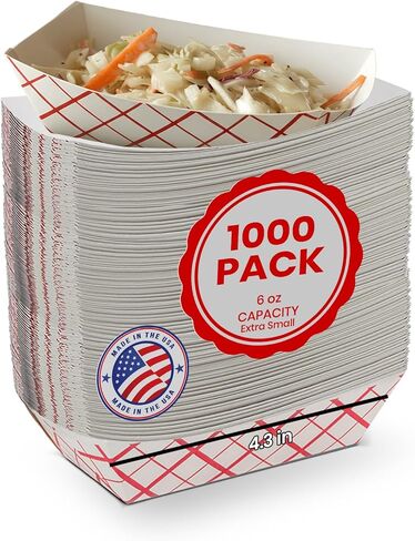 MT Products Plaid Charcuterie Tray 6 oz. Disposable Paper Food Tray - Pack of 1000 in Saudi Arabia