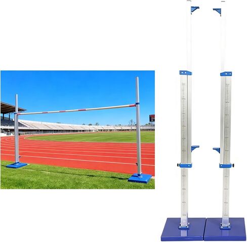 Gymnasium High Jump Standards, Moveable Iron Base High Jump Tester for Track Field, Training Stand for High School Athletics Events(Pair) in Saudi Arabia