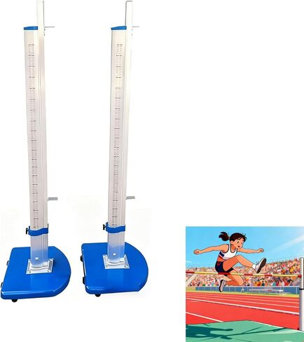Portable Aluminum High Jump Standards, Moveable Posts with Centimeter Scale, High School High Jump Training Equipment for Track and Field in Saudi Arabia