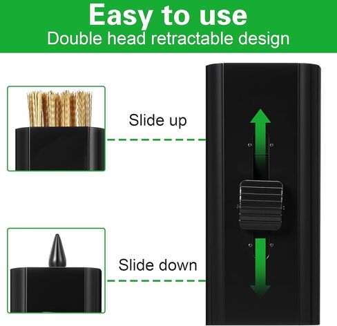 4Pcs Retractable Golf Club Brushes Groove Cleaner,Black Portable Golf Groove Cleaner - Double Head Type,Pocket Size in Saudi Arabia