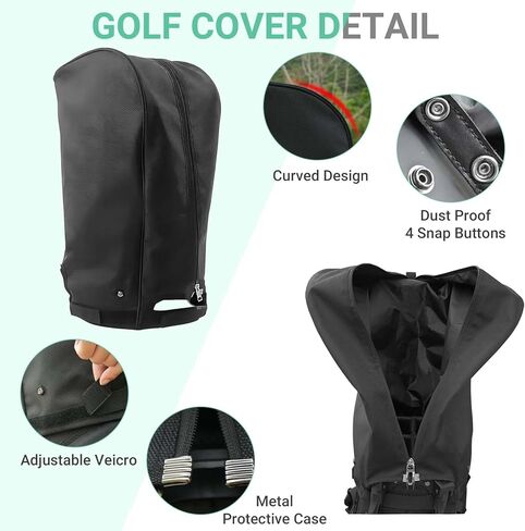 Golf Bag Cover/rain Cover 1680D Nylon Waterproof and dust Cover fits Most 8.5-9 inch Golf Bag/Golf Stand Bag,Golf Accessory Gifts for Any Golfer, Beginner to pro, Golf Alliance Partners in Saudi Arabia