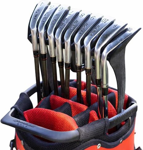 No-Rattle Golf Club Organizer – Anti-Slip, Prevents Club Loss, Fits Cart & Some Stand Bags (Check Size), Iron Only (No Woods/Driver) in Saudi Arabia