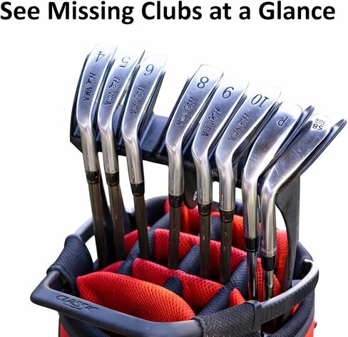 No-Rattle Golf Club Organizer – Anti-Slip, Prevents Club Loss, Fits Cart & Some Stand Bags (Check Size), Iron Only (No Woods/Driver) in Saudi Arabia