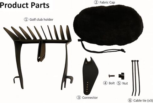 No-Rattle Golf Club Organizer – Anti-Slip, Prevents Club Loss, Fits Cart & Some Stand Bags (Check Size), Iron Only (No Woods/Driver) in Saudi Arabia