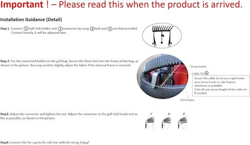 No-Rattle Golf Club Organizer – Anti-Slip, Prevents Club Loss, Fits Cart & Some Stand Bags (Check Size), Iron Only (No Woods/Driver) in Saudi Arabia