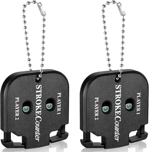 2 PCS Golf Score Counter, Portable Square Golf Stroke Counter for 2 Players, Mini Score Keeper Counters Clicker with Hanging Rope for Sport Competitions Games Scores in Saudi Arabia